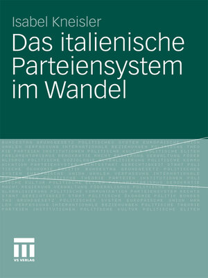 cover image of Das italienische Parteiensystem im Wandel